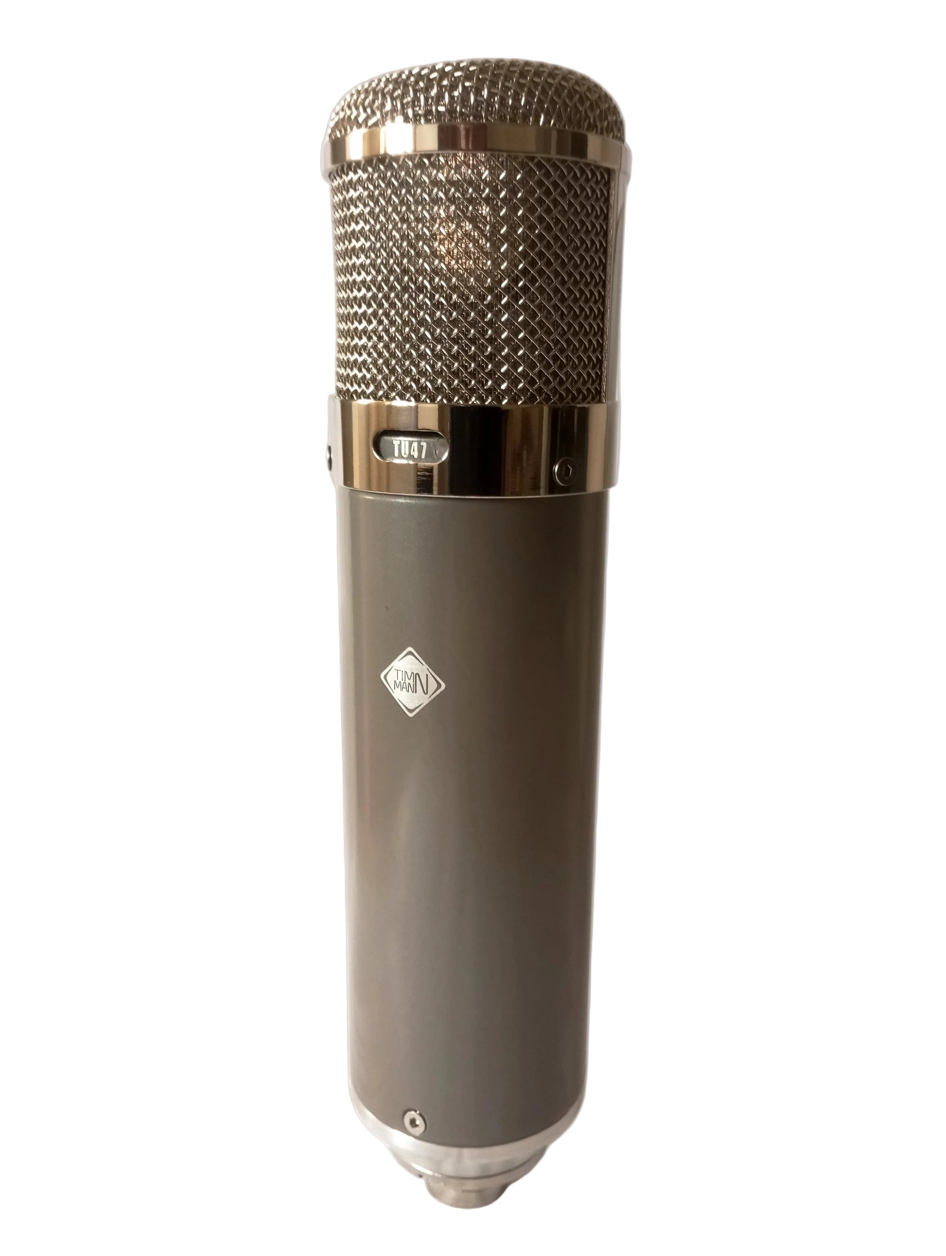 Condenser microphone on a white background